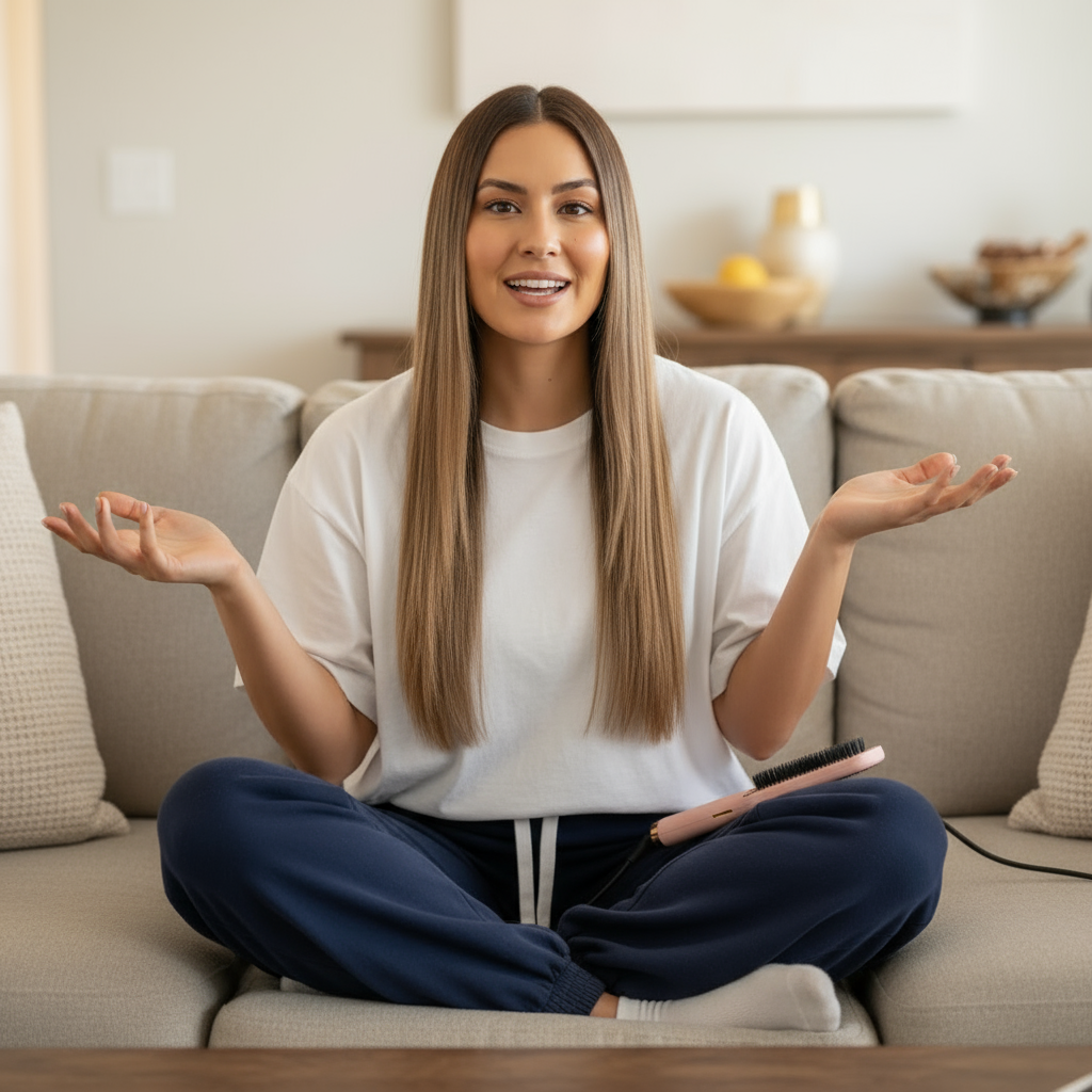 2-in-1 Hair Straightener & Curling Iron by NOORWA | Ceramic Frizz Control Tool