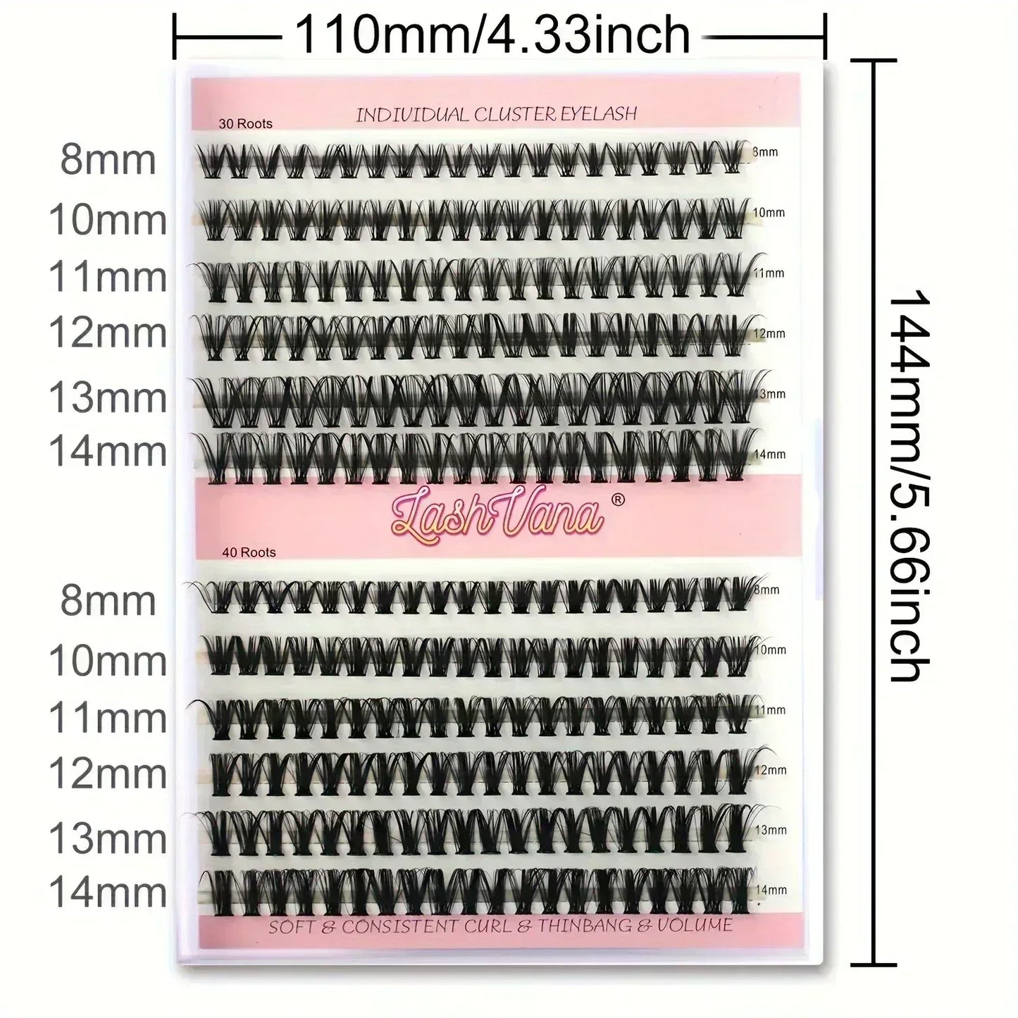 DIY Eyelash Extension Kit - 240pcs Cluster Lash with Bond & Seal - NOORWA