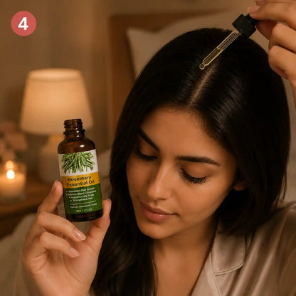 NOORWA rosemary oil hair growth serum dropper bottle
