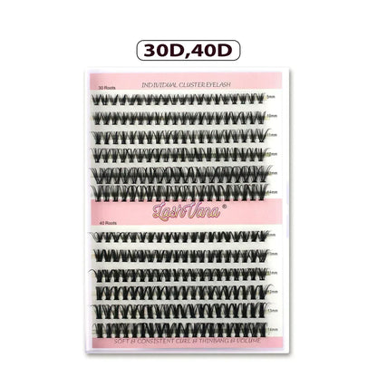 DIY Eyelash Extension Kit - 240pcs Cluster Lash with Bond & Seal - NOORWA