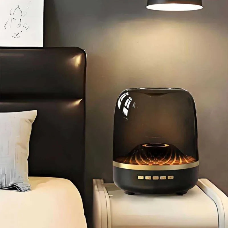 revamp your desk with the glass bluetooth subwoofer -  variant product image showing design, use, or packaging