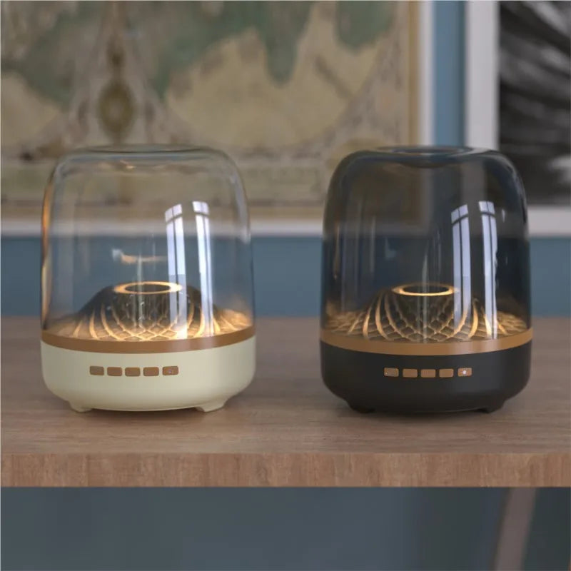 revamp your desk with the glass bluetooth subwoofer -  variant product image showing design, use, or packaging