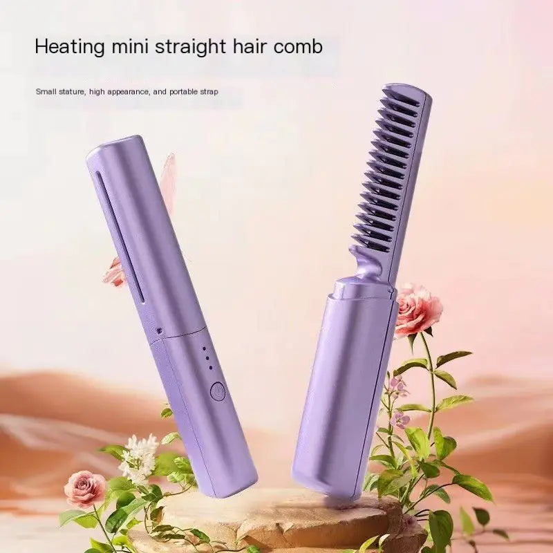 Cordless Ionic Hair Straightener and Curler Comb