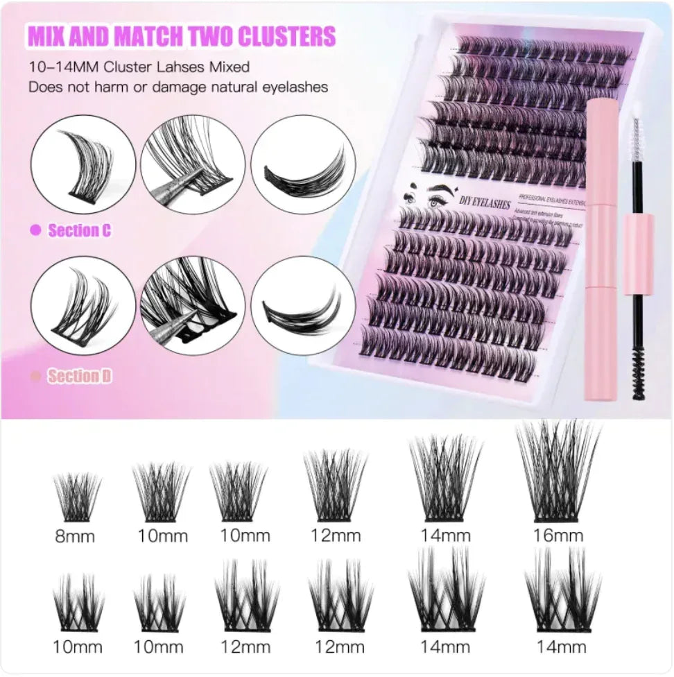 Natural Single Cluster False Eyelash Set with Large Capacity - NOORWA