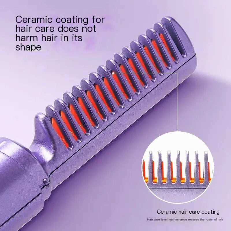 Cordless Ionic Hair Straightener and Curler Comb