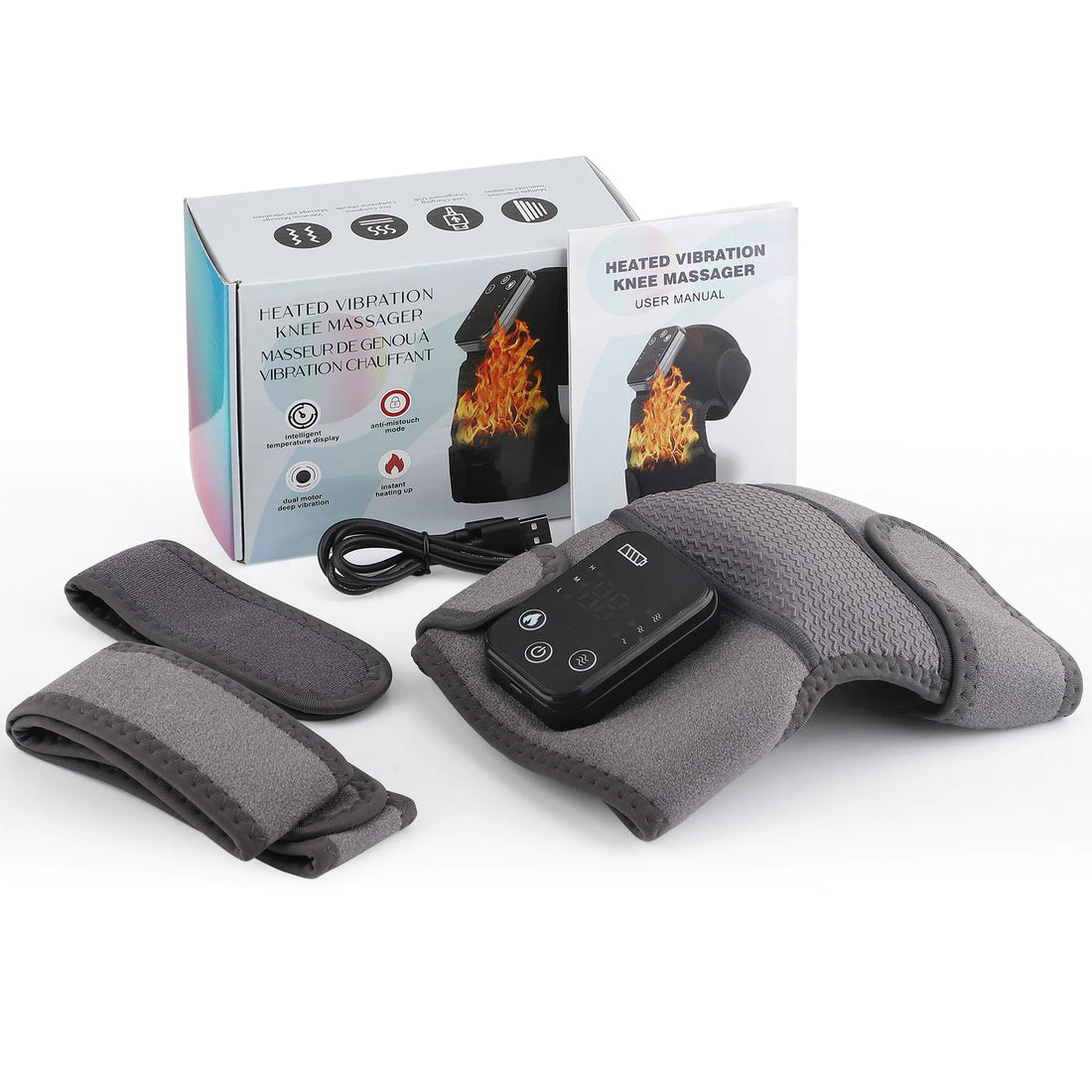 Heating Vibration Massager for Knee, Elbow & Shoulder - Joint Pain Relief Device