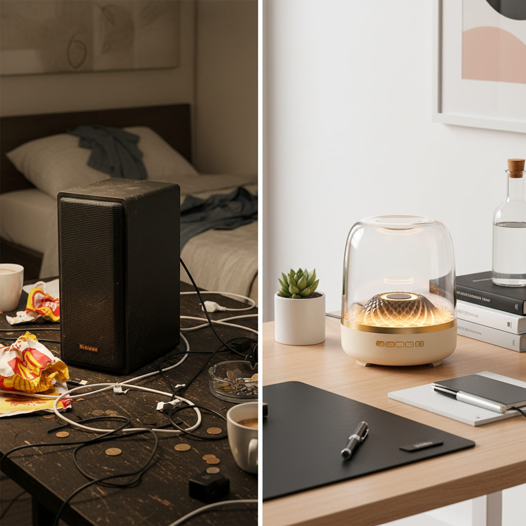 Revamp Your Desk with the Glass Bluetooth Subwoofer