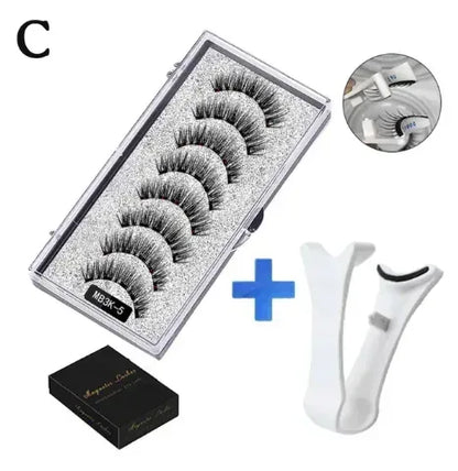 5 Pairs Magnetic Tweezers with 3D Mink Lash Curler - NOORWA