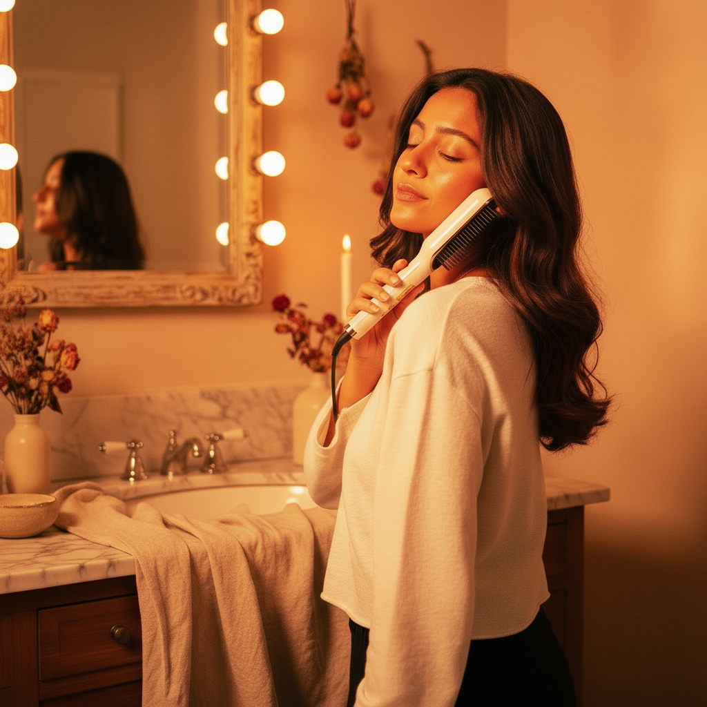 2-in-1 Hair Straightener & Curling Iron by NOORWA | Ceramic Frizz Control Tool