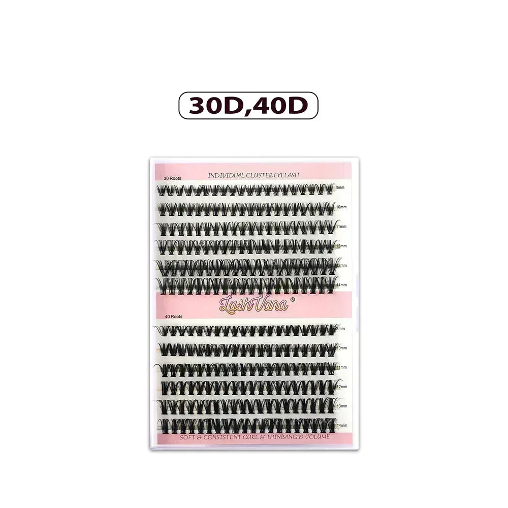 DIY Eyelash Extension Kit - 240pcs Cluster Lash with Bond & Seal - NOORWA